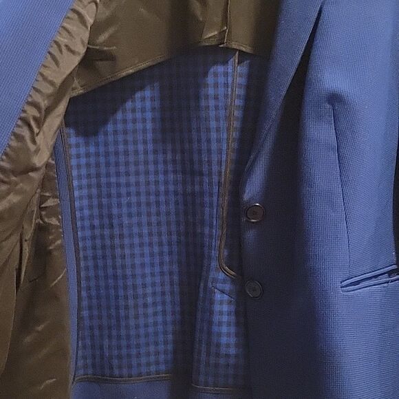 AKRIS PUNTO BLUE Double Button Blazer Jacket Size 14 - Picture 7 of 9